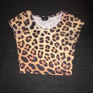 Cheetah print crop top